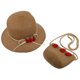 thumbnail image 1 of KAKOWELY juego de sombrero de verano para niñas, sombrero de playa, bolso de hombro, bolso de paja tejido a la moda, 1 of 4