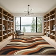 thumbnail image 2 of ODIKA 5'x7' Machine Washable Non-Slip Area Rug, Abstract Taupe High Traffic Rug, Beige, 1165089, 2 of 7