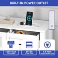 thumbnail image 6 of ModFusion 7-Drawer Wood Dresser with Large Storage, TV Stand with Power Outlet & Bar Handles, White, 6 of 10