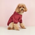 thumbnail image 4 of LingVibe Hooded Dog Sweatshirt Blouse, Winter Warm Pullover with Hood for Small Medium Dogs, Cozy Puppy Apparel for Cold Weather, Christmas Holiday and Indoor Comfort,Wine,L, 4 of 8
