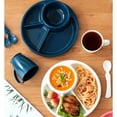 thumbnail image 6 of Unbreakable Divided Plates for Adults Portion Control Plates Set of 2 Dark Blue Round Plastic Dinner Plate 9 Inch for Camping Outdoor or Every Day Use, 6 of 8