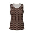 thumbnail image 5 of Goofa Brown Gold Grid Printed Womens Workout Tops for Women Sleeveless Yoga Shirts Athletic Running Tank Tops Sleeveless Gym Clothes Workout Apparel-Small, 5 of 9