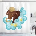 thumbnail image 1 of Ambesonne Zodiac Taurus Shower Curtain, Bull Cloud Stars, 69"Wx70"L, Multicolor, 1 of 3