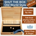 thumbnail image 2 of WE Games Old World Wooden Board Game 12 No. Flip Tiles & Dice, Natural Wood, 2 of 10
