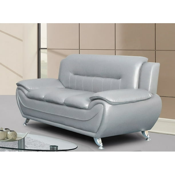 ViscoLogic PARADISE Pillow Top Premium Faux Leather Sofa Couch