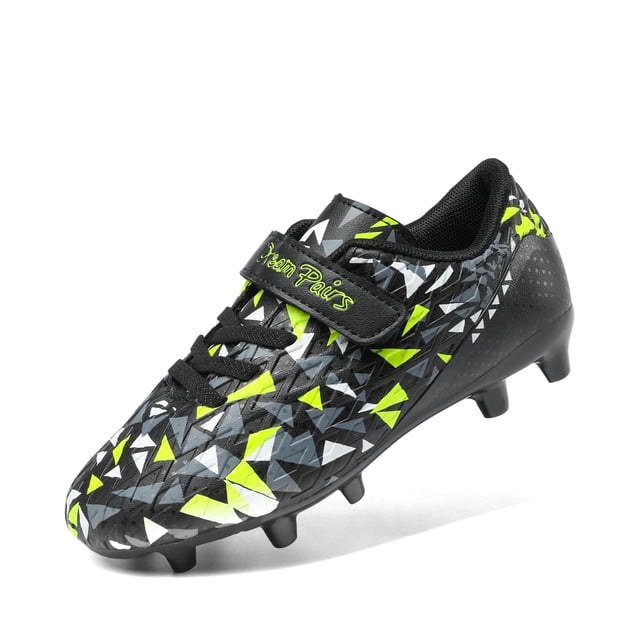 Tacos de Fútbol DREAM PAIRS Talla 3 Niños Negro Verde Neón