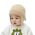 thumbnail image 2 of Gorro para niños, otoño e invierno, lindo y súper lindo gorro de lana de punto con dinosaurio para niños y niñas, protección para los oídos a prueba de viento, gorro grueso y cálido, 2 of 6
