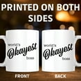 thumbnail image 4 of Worlds Okayest Boss Mug - Funny Boss Mug, Sarcastic Boss Gift, Office Mug, Boss Appreciation, Work Mug, Okayest Boss Gift - 11 Ounce Novelty Coffee Cup - WMUG0303, 4 of 5