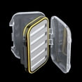 thumbnail image 3 of KAKOWELY 2pcs Fly Box Waterproof Slit High Density Double Sided Fly Fishing Tackle Box Transparent Fly Box Type A (Black,4.13X"X2.95"X1.3", 3 of 4