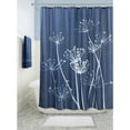 thumbnail image 2 of iDesign Slate Blue Floral Polyester Shower Curtain, 72" x 72", 2 of 3