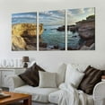 thumbnail image 2 of Nawypu   Rough Rocky Coast Under Blue Sky-Oversized Beach Canvas Artwork-12''x16''X3 Panels, 2 of 4