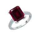 thumbnail image 2 of Sterling Silver with Ruby and Natural White Topaz Solitaire Ring, 2 of 3