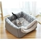 thumbnail image 3 of Cueva para gatos Casa para gatos Cama para gatos Mascota Nido para mascotas Saco de dormir 2 en 1 Cueva para abrazos plegable para cómodo Gris XL Sincero Hogar, 3 of 4