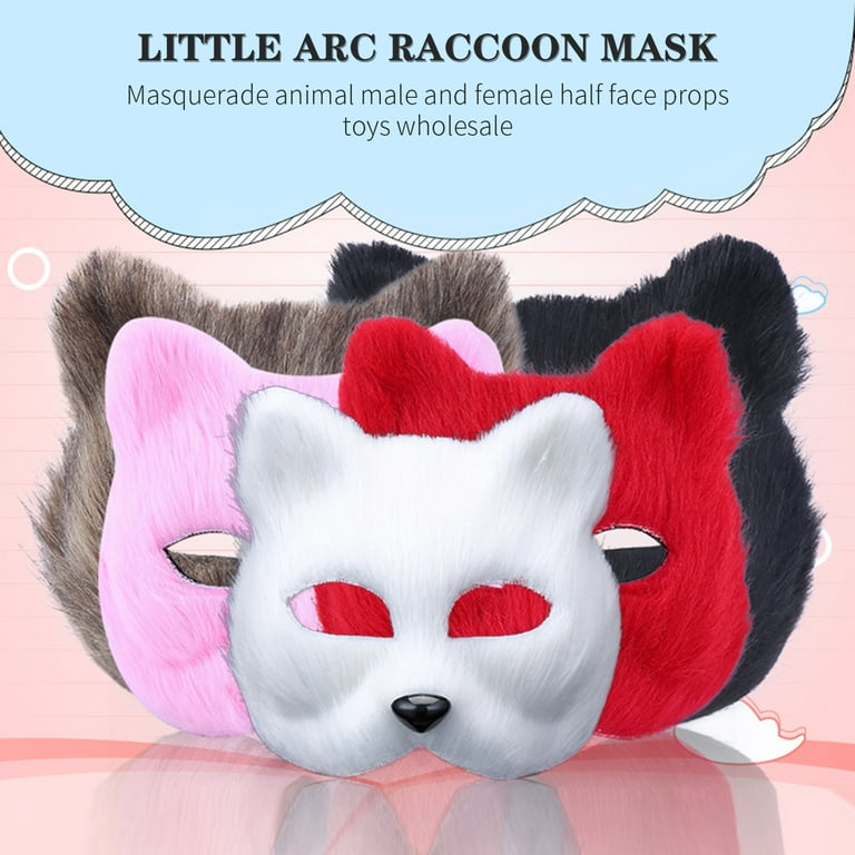 GROFRY Masquerade Masque Fashionable Elegant Half-face Party Fox Furry Eye  Masque for Girl 