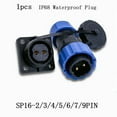 thumbnail image 4 of Sp16 Square Panel Mount Ip68 Waterproof Plug & Socket Circular Connector 2-9Pin, 4 of 6