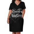 thumbnail image 3 of Vestido holgado con bolsillos de Raider Nation en el corazón. Vestido vintage elegante y chic para bodas y noches., 3 of 7