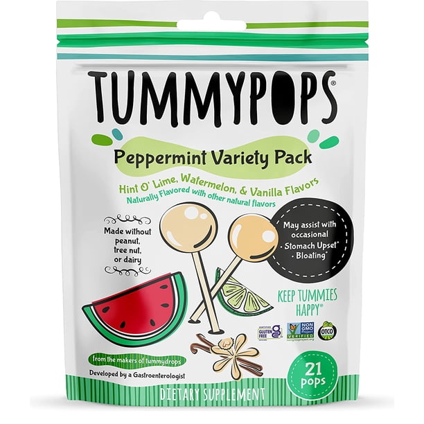 Pepermint Pop Tummypops Peppermint Variety Pack (Hint 'O Lime, Watermelon, & Vanilla ...