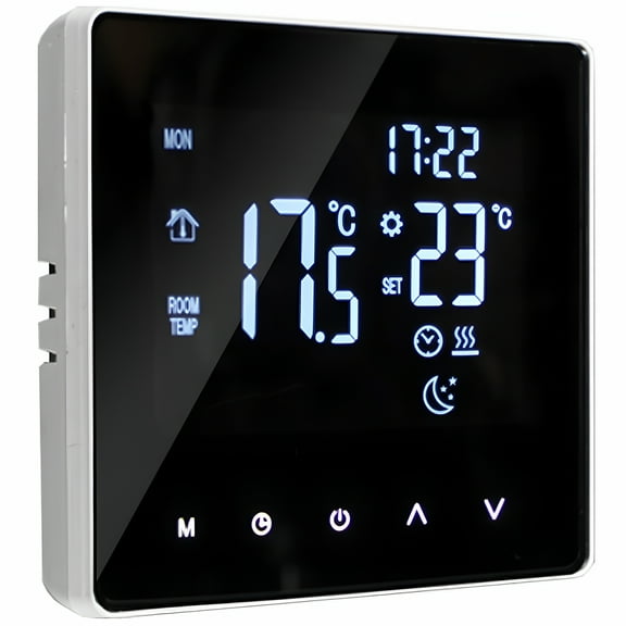 GJX 2026 New Digital Smart Thermostat Programmable Wifi Wireless Home Room Sensor App Control,For Home,Office,Bedroom,Living Room,Energy Saving White