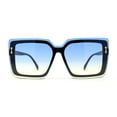 thumbnail image 2 of Womens Oversize Rimless Shield Butterfly Designer Chic Sunglasses Black Blue Yellow, 2 of 4