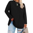 thumbnail image 5 of Women's Plus Size Tops Long Sleeve Crew Neck Oversized T Shirts Loose Casual Tunics, 5 of 9
