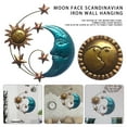 thumbnail image 5 of Yucurem Sun Moon Star Face Wall Hanging Sculpture Outdoor Metal Wall Art Modern Ornament (A), 5 of 8