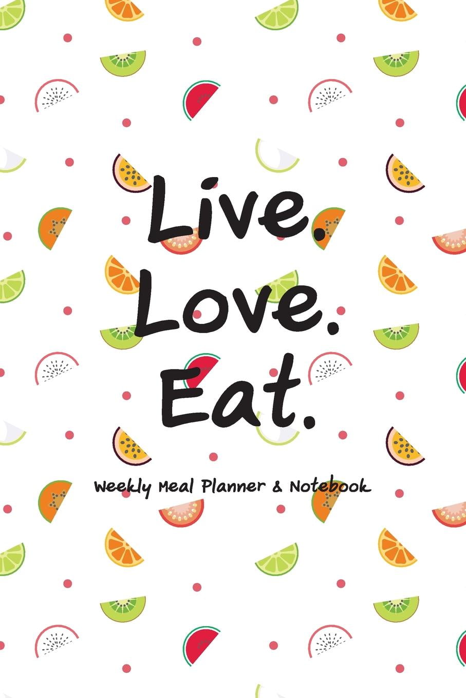 weekly meal planner notebook live love eat menu planner with grocery list book