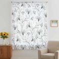thumbnail image 3 of Gray Flowers Sheer Curtains 63 Inches Long, Abstract Floral Plants Pastoral Rustic Light Filering Curtains, Breathable Simi Curtain Privacy Drapes for Living Room Bedroom Lightweight Window Treatment, 3 of 9