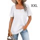 thumbnail image 3 of Jumpingount Camiseta de mujer cuello cuadrado suelta elegante estética blusa fiesta vacaciones moda chicas verano Top ropa femenina Prendas para la parte del cuerpo Blanco XXL Jumpingount AP010771-05, 3 of 5