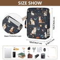 thumbnail image 3 of Haosy Accordion File Organizer Zipper Binder 500 Sheet 6-Tab Expanding File Folder Multi-Pocket 1.2 Inch 3 Ring Cat Butterfly in Space, 3 of 7