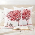 thumbnail image 3 of Valentine's Day Outdoor Waterproof Pillow Covers Set of 2, Modern Red Heart Love Tree Bicycle Romantic Pillowcase Decorative Throw Cushion Cases for Patio Garden Couch 20 x 20 Inches, 3 of 9