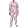 thumbnail image 3 of Salouo Easter Rabbit Print Button-Front Long Sleeve Pajama Set for Men, Soft 2Pjs Men's Long Sleeve Sleepwear-X-Large, 3 of 7