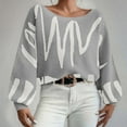 thumbnail image 6 of Oversized Sweaters for Women Cozy Fall Winter Crew Neck Lantern Long Sleeve Ladies Pullover Sweater Tops, 6 of 9