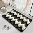 thumbnail image 2 of JilgTeok 2 Packs Non Slip Absorbent Bathroom Rug Mat Soft Polyester Carpet for Bedroom Entrance Floor Machine Washable 23.6x15.7in, 2 of 7