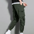 thumbnail image 6 of TAIAOJING Mens Sweatpants Loose Plus Size Sports Harlem Pants Nine Pants Casual Cargo Pants Trousers, 6 of 9