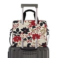 thumbnail image 2 of 16" Laptop Briefcase for Work Travel Laptop Shoulder Bag Carrying Handbag Laptop Case Red and Blacks Holly Leaves, 2 of 8
