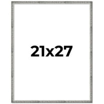 21x27 Frame Silver Grey Distressed Solid Wood Picture Frame | 0.75 Inch Moulding Width | Interior
