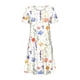 thumbnail image 4 of Puntoco Vestido De Verano Para Mujer, Informal, Estampado, De Playa, Manga Corta, Cuello Redondo, Suelto, Camiseta Sin Mangas, Vestido De Manga Corta Con Cuello Redondo, Amarillo, Xxl, 4 of 5