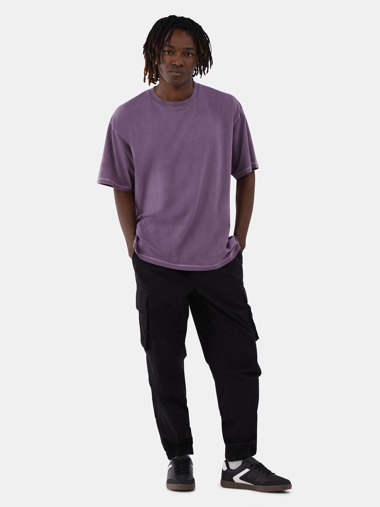 No Boundaries All Gender Cotton Oversize Tee with Short Sleeves, Men's and Big Men's