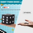 thumbnail image 2 of Dados de espuma Sappy Foam, 4 unidades, 9 cm, gigantes, con puntos negros suaves, 2 of 6