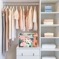 thumbnail image 4 of Yayeee Collapsible Storage Bin with Lid Fabric Closet Decorative Basket with Handles, Art City, 4 of 7