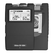 iStim EV-804 TENS/EMS 2 Channel Rechargeable Combo Machine Unit - Muscle Stimulator + Back Pain Relief and Management- 7 modes/24 Programs/Backlit (Including Electrodes Pads)