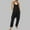Black#loose overall jumpsuit women, variant on Moxiu Womens Summer Jumpsuits for Women 2025 One-Piece Casual Loose Long Pants V Neck Spaghetti Straps Sleeveless Baggy Overall Rompers with Pocket Black,S