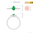thumbnail image 6 of ANGARA Natural Pear Emerald Solitaire Ring with Trio Diamond Accents in 14K White Gold for Women (Size-6x4mm) | May Birthstone, Birthday, Anniversary, Jewelry Gift for Women | Natural Emerald Ring, 6 of 11