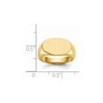 thumbnail image 5 of Real 14kt Yellow Gold 9.5x15.0mm Open Back Signet Ring Size: 6; for Adults and Teens; for Women and Men, 5 of 5