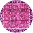 thumbnail image 1 of Ahgly Company Indoor Round Persian Pink Traditional Area Rugs, 7' Round, 1 of 4