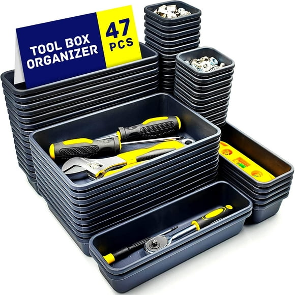 UTAH-Tool Box Organizer, Tool Drawer Organizer Tray Divider, Toolbox Organization, Garage Tool Organizers and Storage, Tool Box Accessories for Rolling Tool Chest Cabinet (47PCS)