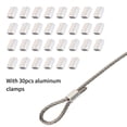 thumbnail image 5 of Amdohai 304 Stainless Steel Wire Rope Cable with 30pcs Aluminum Clamps Loops, 5 of 5