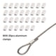 thumbnail image 5 of Cable de acero inoxidable 304 para colgar luces y tender ropa, resistente a la corrosión y al óxido, 0.5mm con estructura 1*7, 100 metros de longitud, incluye 30 abrazaderas de aluminio para fácil, 5 of 6
