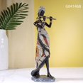 thumbnail image 4 of 1 Juego de exquisitas figuritas africanas para mujer, estatua Tribal femenina, adornos exóticos, estantería de escritorio, decoración para sala de estar y oficina Estilo B Estilo C Macarena escultura dama africana, 4 of 8
