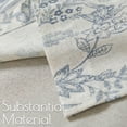 thumbnail image 7 of Curtainking Double Layer Kitchen Valance 50x18 inch Farmhouse Floral Botanic Valance for Kitchen Living Room Rod Pocket 1 Panel Blue on Beige, 7 of 7